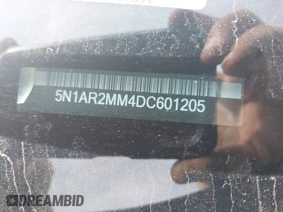 2013 Nissan Pathfinder SV with VIN 5N1AR2MM4DC601205, listed as a IAAI auction lot 43231733 with Not provided miles and . Bid and sale history available at DreamBid. Image 11.