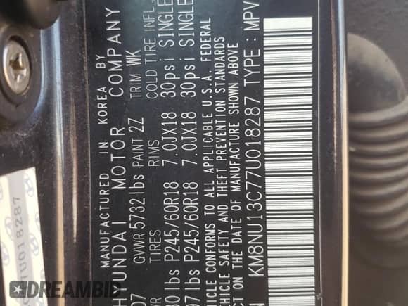 2007 Hyundai Veracruz GLS с VIN KM8NU13C77U018287, выставлен на аукционе Copart как лот 75269064 с пробегом 340 264 миль миль и Списание • Salvage title. История ставок и продаж доступна на DreamBid. Изображение 15.