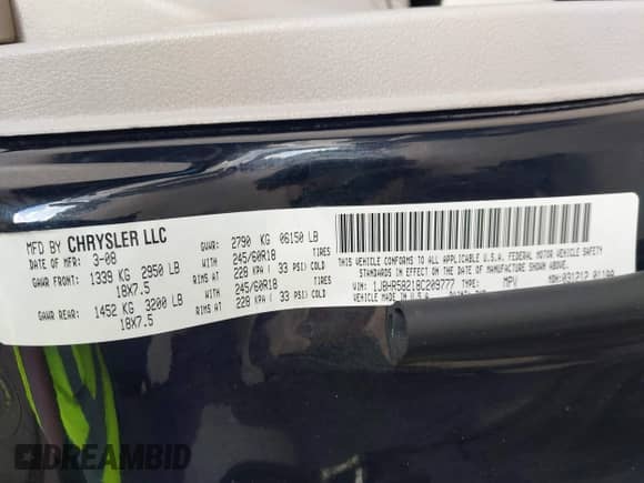 2008 Jeep Grand Cherokee Limited z VIN 1J8HR58218C209777, wystawiony jako IAAI lot #43129519 z przebiegiem 103 733 mil mil oraz . Historia ofert i sprzedaży dostępna na DreamBid. Obrazek 9.