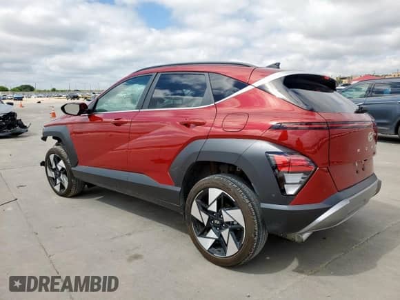 2024 Hyundai Kona Limited с VIN KM8HE3A30RU132403, выставлен на аукционе Copart как лот 62552275 с пробегом 10 547 миль миль и Списание • Salvage title. История ставок и продаж доступна на DreamBid. Изображение 2.