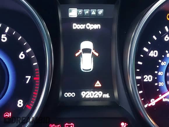 2014 Hyundai Santa Fe with VIN 5XYZU3LA5EG227817, listed as a IAAI auction lot 43073735 with 92,029 mi miles and . Bid and sale history available at DreamBid. Image 14.