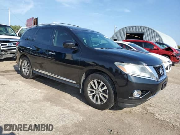2014 Nissan Pathfinder Platinum with VIN 5N1AR2MN0EC608095, listed as a Copart auction lot 80112595 with 193,420 mi miles and Salvage title. Bid and sale history available at DreamBid. Image 4.