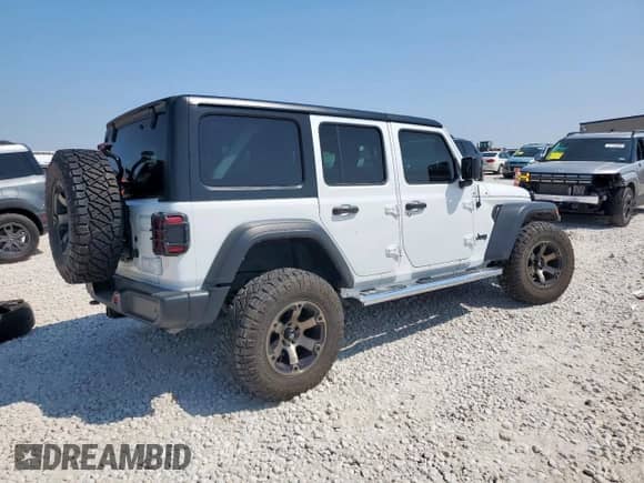 2022 Jeep Wrangler Unlimited Sport S with VIN 1C4HJXDG3NW213884, listed as a Copart auction lot 72015755 with 17,495 mi miles and Salvage title. Bid and sale history available at DreamBid. Image 3.