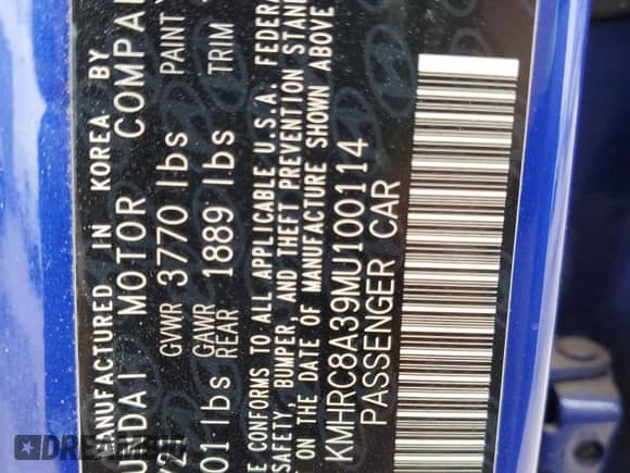 2021 Hyundai Venue SEL с VIN KMHRC8A39MU100114, выставлен на аукционе Copart как лот 69789784 с пробегом 62 302 миль миль и Списание • Salvage title. История ставок и продаж доступна на DreamBid. Изображение 13.