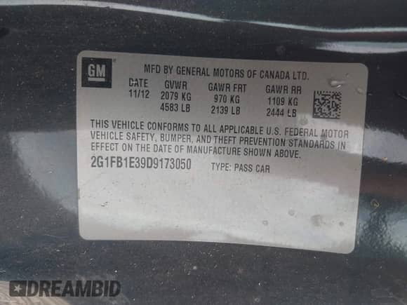 2013 Chevrolet Camaro LT с VIN 2G1FB1E39D9173050, выставлен на аукционе IAAI как лот 43402532 с пробегом 267 352 миль миль и . История ставок и продаж доступна на DreamBid. Изображение 9.
