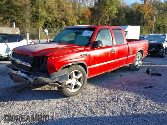 2004 Chevrolet Silverado 1500 Work Truck with VIN 1GCEC19X24Z238405, listed as a IAAI auction lot 43475642 with 108,580 mi miles and . Bid and sale history available at DreamBid. Image 2.