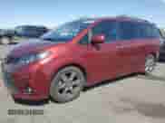 2018 Toyota Sienna SE with VIN 5TDXZ3DC0JS950948, listed as a Copart auction lot 63802665 with 128,342 mi miles and Salvage title. Bid and sale history available at DreamBid. Image 1.