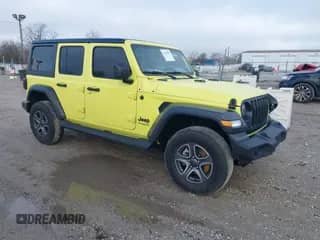 2022 Jeep Wrangler Unlimited Sport S with VIN 1C4HJXDG4NW247185, listed as a IAAI auction lot 41192483 with 40,843 mi miles and . Bid and sale history available at DreamBid. Image 1.