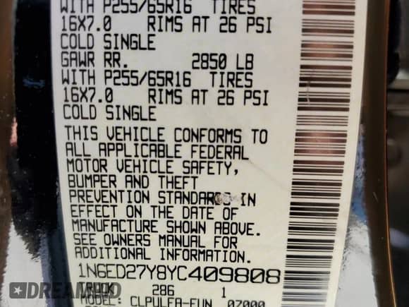 2000 Nissan Frontier XE with VIN 1N6ED27Y8YC409808, listed as a Copart auction lot 69052025 with 204,106 mi miles and Clean title. Bid and sale history available at DreamBid. Image 12.