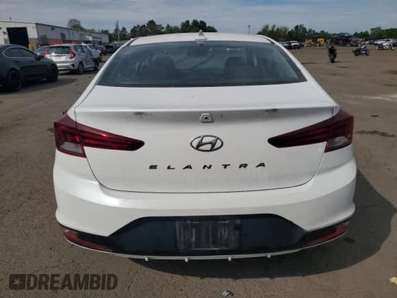 2020 Hyundai Elantra Value Edition with VIN 5NPD84LF4LH492850, listed as a Copart auction lot 80087945 with Not provided miles and Salvage title. Bid and sale history available at DreamBid. Image 6.
