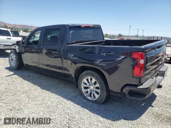 2022 Chevrolet Silverado 1500 Custom with VIN 3GCPABEK9NG537647, listed as a Copart auction lot 66660225 with 40,840 mi miles and Salvage title. Bid and sale history available at DreamBid. Image 2.