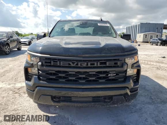 2022 Chevrolet Silverado 1500 Custom with VIN 3GCPABEK1NG639590, listed as a Copart auction lot 80809655 with 25,650 mi miles and Non repairable. Bid and sale history available at DreamBid. Image 5.