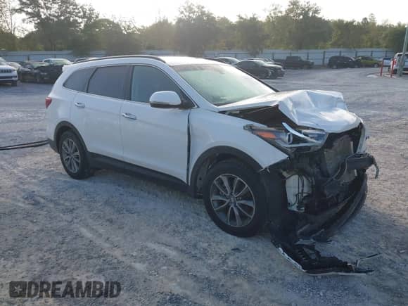 2017 Hyundai Santa Fe SE z VIN KM8SN4HF3HU232571, wystawiony jako IAAI lot #43397555 z przebiegiem 78 180 mil mil oraz . Historia ofert i sprzedaży dostępna na DreamBid. Obrazek 1.