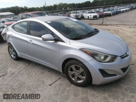 2014 Hyundai Elantra SE z VIN KMHDH4AE0EU166459, wystawiony jako IAAI lot #42341972 z przebiegiem 166 083 mil mil oraz . Historia ofert i sprzedaży dostępna na DreamBid. Obrazek 1.
