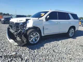 2021 Chevrolet Tahoe High Country with VIN 1GNSKTKL9MR155067, listed as a Copart auction lot 69469445 with 33,142 mi miles and Salvage title. Bid and sale history available at DreamBid. Image 1.