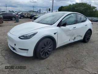 2020 Tesla Model Y Long Range с VIN 5YJYGDEF5LF003145, выставлен на аукционе Copart как лот 56074455 с пробегом 40 536 миль миль и Списание • Salvage title. История ставок и продаж доступна на DreamBid. Изображение 1.