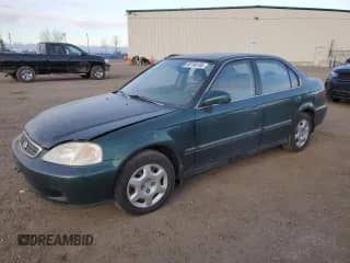 1999 Honda Civic with VIN 2HGEJ658XXH909021, listed as a Copart auction lot 90198155 with 168,715 mi miles and Clean title. Bid and sale history available at DreamBid. Image 1.