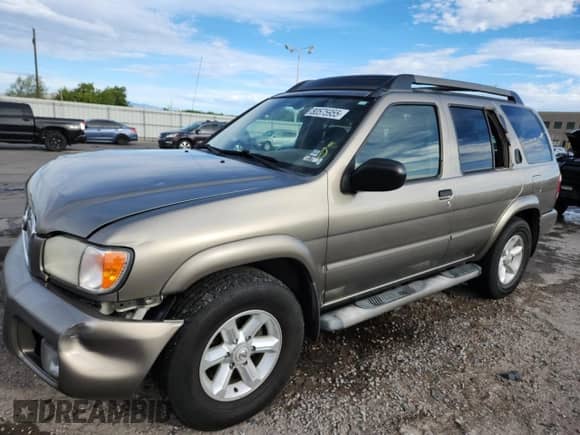 2003 Nissan Pathfinder LE с VIN JN8DR09Y93W835360, выставлен на аукционе Copart как лот 80575955 с пробегом 249 516 миль миль и Списание • Salvage title. История ставок и продаж доступна на DreamBid. Изображение 1.