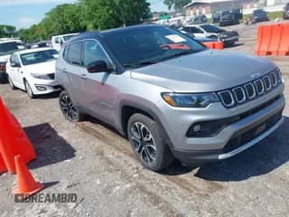 2023 Jeep Compass Limited with VIN 3C4NJDCN2PT534664, listed as a IAAI auction lot 42187902 with 26,366 mi miles and . Bid and sale history available at DreamBid. Image 1.
