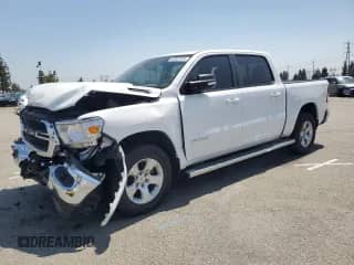 2021 Ram 1500 Big Horn with VIN 1C6RREFM0MN795054, listed as a Copart auction lot 52025724 with 42,201 mi miles and Salvage title. Bid and sale history available at DreamBid. Image 1.
