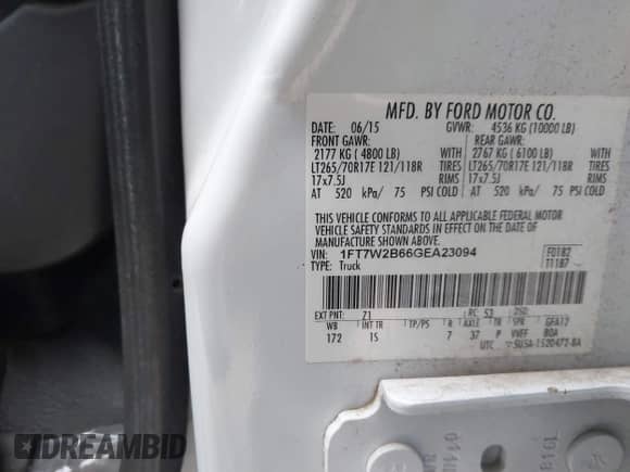 2016 Ford F-250 Lariat с VIN 1FT7W2B66GEA23094, выставлен на аукционе IAAI как лот 41825538 с пробегом 193 510 миль миль и . История ставок и продаж доступна на DreamBid. Изображение 9.