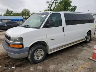 2005 Chevrolet Express Passenger с VIN 1GAHG39UX51197887, выставлен на аукционе Copart как лот 54499855 с пробегом 173 655 миль миль и Чистый • Clean title. История ставок и продаж доступна на DreamBid. Изображение 1.