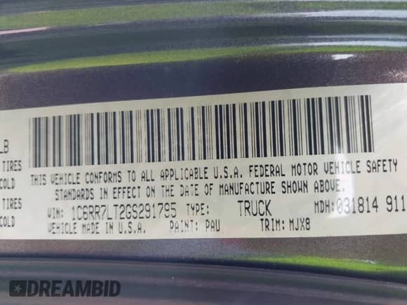 2016 Ram 1500 Big Horn с VIN 1C6RR7LT2GS291795, выставлен на аукционе IAAI как лот 42325011 с пробегом 112 869 миль миль и . История ставок и продаж доступна на DreamBid. Изображение 9.