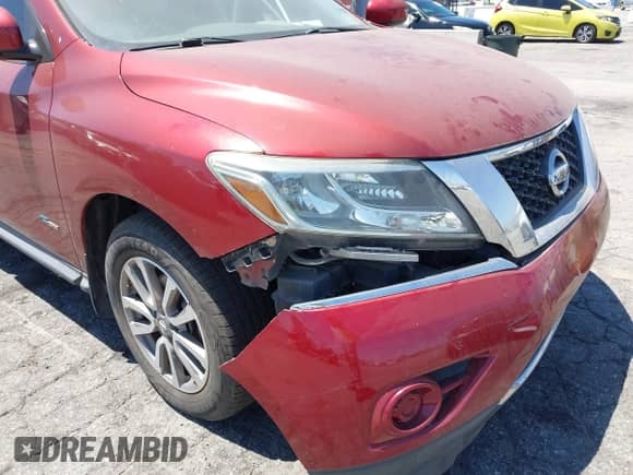 2014 Nissan Pathfinder Platinum Hybrid with VIN 5N1CR2MN7EC659165, listed as a IAAI auction lot 42715304 with 159,980 mi miles and . Bid and sale history available at DreamBid. Image 6.