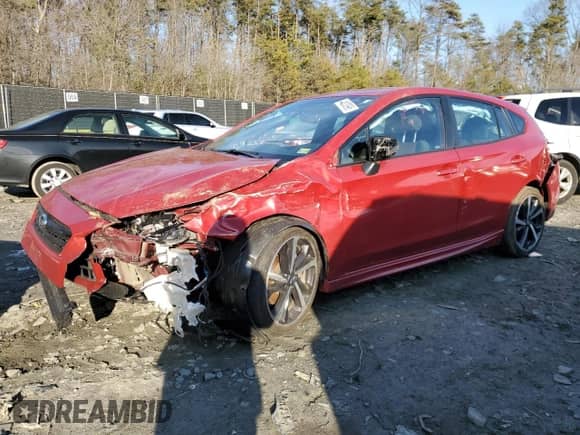 2023 Subaru Impreza Special Sports с VIN 4S3GTAL6XP3708812, выставлен на аукционе Copart как лот 44820995 с пробегом 28 345 миль миль и Списание • Salvage title. История ставок и продаж доступна на DreamBid. Изображение 1.