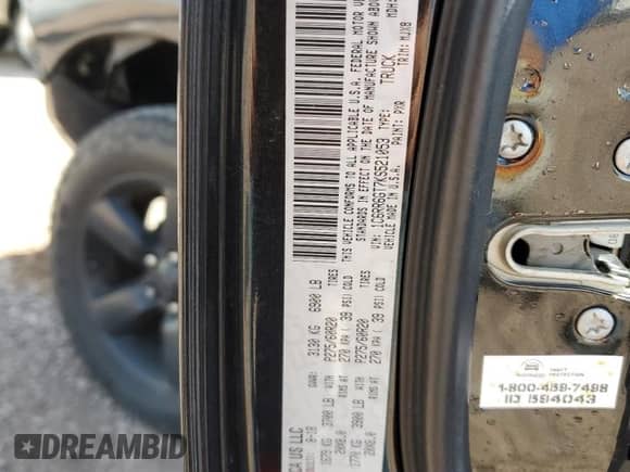 2019 Ram 1500 Big Horn z VIN 1C6RR6GT7KS521053, wystawiony jako Copart lot #51643965 z przebiegiem 44 895 mil mil oraz Szkoda całkowita • Salvage title. Historia ofert i sprzedaży dostępna na DreamBid. Obrazek 15.