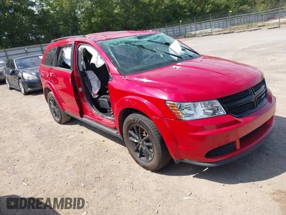 2020 Dodge Journey SE Value with VIN 3C4PDCAB6LT272080, listed as a IAAI auction lot 43172431 with 97,056 mi miles and . Bid and sale history available at DreamBid. Image 1.