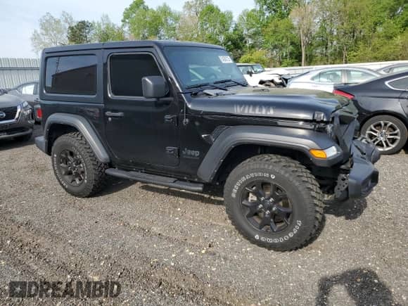 2022 Jeep Wrangler Willys с VIN 1C4HJXAG0NW197342, выставлен на аукционе Copart как лот 54265725 с пробегом 24 656 миль миль и Списание • Salvage title. История ставок и продаж доступна на DreamBid. Изображение 4.