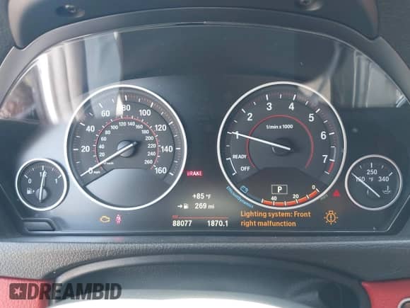 2017 BMW 4 Series 430i with VIN WBA4F7C56HG787309, listed as a IAAI auction lot 42711870 with 88,077 mi miles and . Bid and sale history available at DreamBid. Image 7.