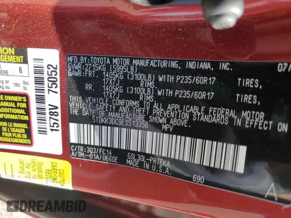 2014 Toyota Sienna LE AAS with VIN 5TDKK3DC9ES513356, listed as a Copart auction lot 89900185 with 397,288 mi miles and Salvage title. Bid and sale history available at DreamBid. Image 14.