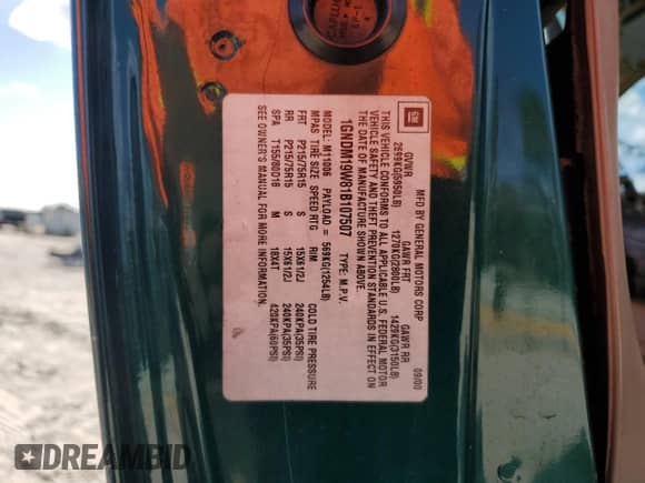 2001 Chevrolet Astro с VIN 1GNDM19W81B107507, выставлен на аукционе Copart как лот 83381884 с пробегом 212 727 миль миль и Чистый • Clean title. История ставок и продаж доступна на DreamBid. Изображение 13.