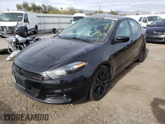 2016 Dodge Dart SXT Sport Blacktop with VIN 1C3CDFFA9GD821223, listed as a Copart auction lot 69138841 with 69,001 mi miles and Salvage title. Bid and sale history available at DreamBid. Image 2.