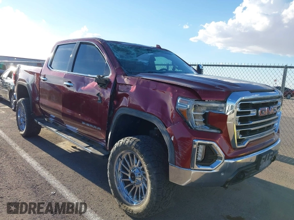 2020 GMC Sierra 1500 SLT with VIN 1GTU9DED4LZ297087, listed as a IAAI auction lot 43183096 with 71,752 mi miles and . Bid and sale history available at DreamBid. Image 1.