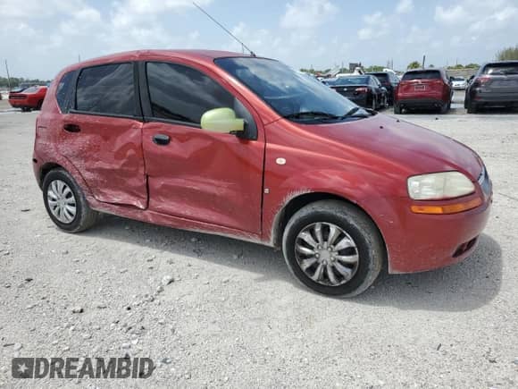 2008 Chevrolet Aveo LS with VIN KL1TD66698B189531, listed as a Copart auction lot 66633775 with 179,158 mi miles and Salvage title. Bid and sale history available at DreamBid. Image 4.