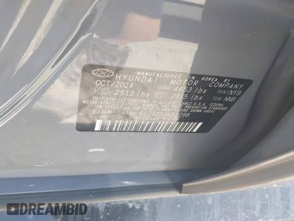 2025 Hyundai Sonata SEL с VIN KMHL64JA3SA452298, выставлен на аукционе IAAI как лот 42823249 с пробегом 14 803 миль миль и . История ставок и продаж доступна на DreamBid. Изображение 9.