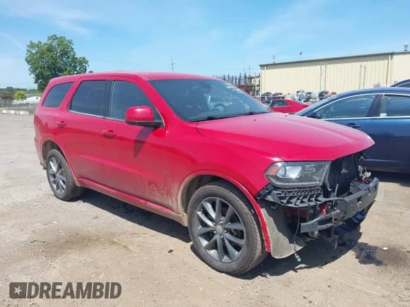 2014 Dodge Durango SXT with VIN 1C4RDJAG4EC500021, listed as a IAAI auction lot 42794074 with 218,057 mi miles and . Bid and sale history available at DreamBid. Image 1.