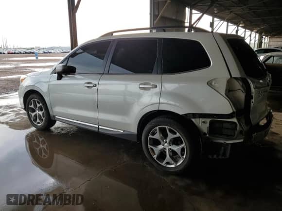 2015 Subaru Forester Touring with VIN JF2SJAWC0FH841843, listed as a Copart auction lot 82286335 with 93,011 mi miles and Salvage title. Bid and sale history available at DreamBid. Image 2.