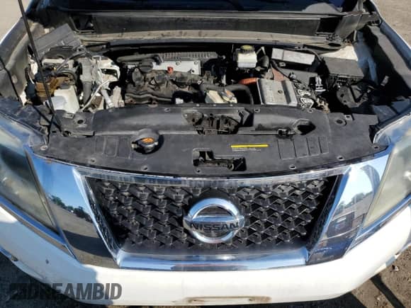 2014 Nissan Pathfinder Platinum Hybrid with VIN 5N1CR2MM6EC653459, listed as a Copart auction lot 61340545 with 148,062 mi miles and Salvage title. Bid and sale history available at DreamBid. Image 11.