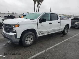 2021 Chevrolet Silverado 1500 Work Truck with VIN 1GCPWAEH1MZ202168, listed as a Copart auction lot 49133995 with 130,624 mi miles and Salvage title. Bid and sale history available at DreamBid. Image 1.