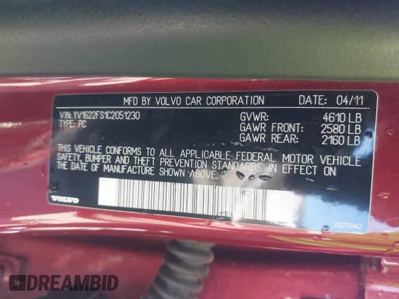 2012 Volvo S60 T5 с VIN YV1622FS1C2051230, выставлен на аукционе IAAI как лот 42949592 с пробегом 135 248 миль миль и . История ставок и продаж доступна на DreamBid. Изображение 9.