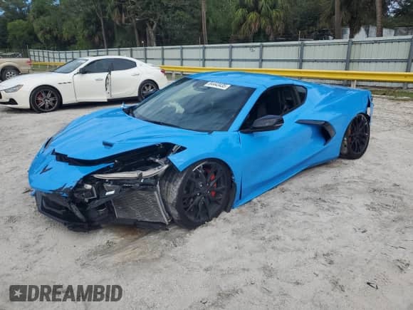 2024 Chevrolet Corvette 1LT z VIN 1G1YA2D40R5130751, wystawiony jako Copart lot #84443435 z przebiegiem 16 116 mil mil oraz Szkoda całkowita • Salvage title. Historia ofert i sprzedaży dostępna na DreamBid. Obrazek 1.