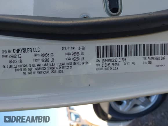 2009 Dodge Caliber SXT with VIN 1B3HB48C29D181709, listed as a IAAI auction lot 41425090 with 147,557 mi miles and . Bid and sale history available at DreamBid. Image 9.