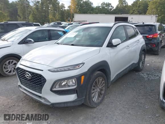 2019 Hyundai Kona SEL with VIN KM8K62AA8KU370906, listed as a IAAI auction lot 43106139 with 108,758 mi miles and . Bid and sale history available at DreamBid. Image 2.