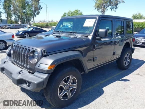 2022 Jeep Wrangler Unlimited Sport S with VIN 1C4HJXDG6NW134306, listed as a IAAI auction lot 42206796 with 45,303 mi miles and . Bid and sale history available at DreamBid. Image 17.