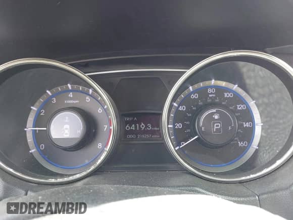 2012 Hyundai Sonata GLS with VIN 5NPEB4AC6CH421390, listed as a IAAI auction lot 43152620 with 215,257 mi miles and . Bid and sale history available at DreamBid. Image 7.