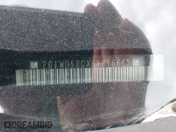 2006 Chevrolet Impala SS z VIN 2G1WD58CX69296663, wystawiony jako IAAI lot #42804944 z przebiegiem 193 944 mil mil oraz . Historia ofert i sprzedaży dostępna na DreamBid. Obrazek 9.